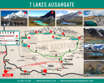 map 7 Lakes of Ausangate Full Day Tour, map 7 Lakes of Ausangate
