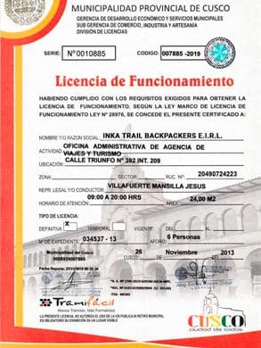 Licencia de funcionamiento